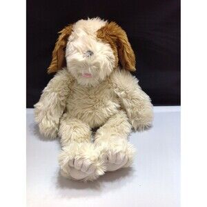 Vintage Shaggy Build A Bear Puppy Dog Plush Beige  Scruffy Toy Vintage -17"